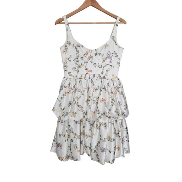 Women's - Antonio Melani Sabine Floral Sweetheart Neck Sleeveless Dress, Size 4 - Picture 4 of 12